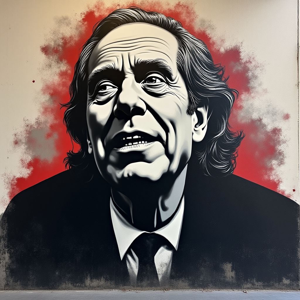 Political stencil art in Brunswick