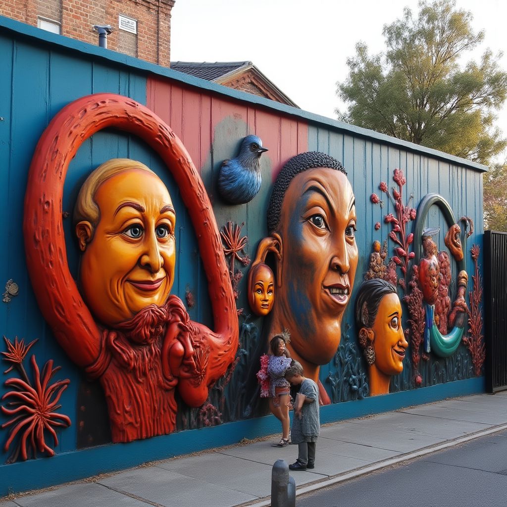 3D street art installation in Fitzroy